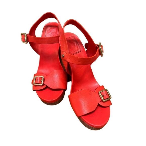 Tory Burch Tatum Nectarine Platform Heels Women’s 7.5 US - Picture 3 of 16